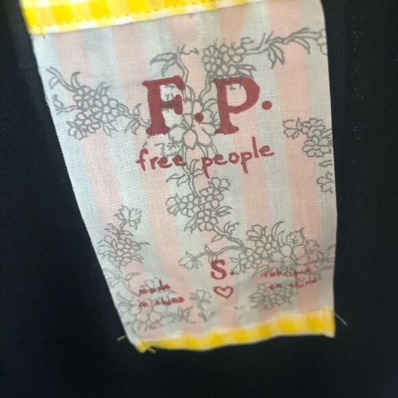 Free People Black Sleeveless Deep V Neck Dress - Picture 4 of 8